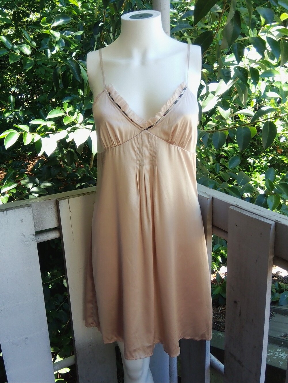 Burberry Silk Chemise Slip Babydoll Coquette Dress
